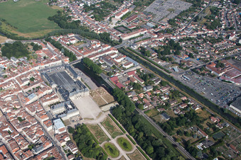 Lunéville in the state Meurthe et Moselle, France seen from above