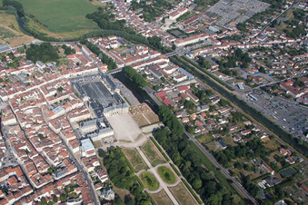Lunéville in the state Meurthe et Moselle, France from the plane