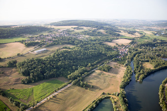 Bird's eye view of Arnaville in the state Meurthe et Moselle, France