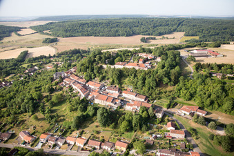 Aerial view of Prény in the state Meurthe et Moselle, France