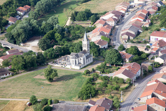 Aerial view of Pannes in the state Meurthe et Moselle, France