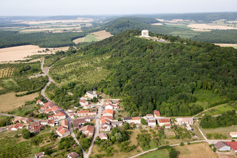 Aerial photograpy of American War Memorial in Montsec in the state Meuse, France