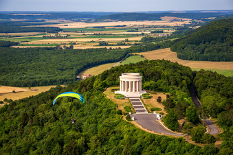 Tourist attraction of the historic monument Butte de Montsec of the American battle monuments commission in Montsec in Alsace-Champagne-Ardenne-Lorraine, France