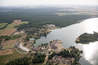 Aerial view of Heudicourt-sous-les-Côtes in the state Meuse, France