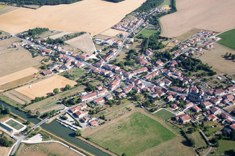 Lacroix-sur-Meuse in the state Meuse, France out of the air