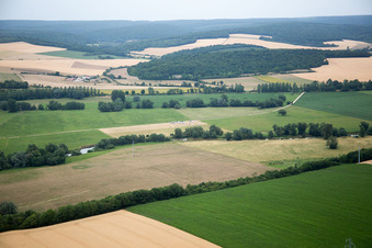 Aerial view of Woimbey in the state Meuse, France
