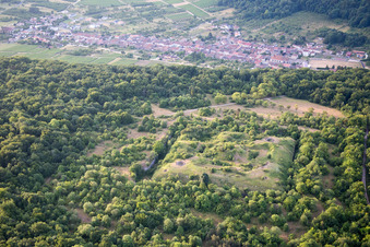 Aerial view of Lucey in the state Meurthe et Moselle, France
