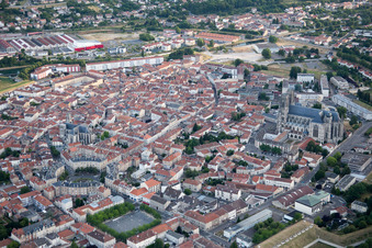 Toul in the state Meurthe et Moselle, France seen from a drone