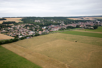Aerial photograpy of Vaucouleurs in the state Meuse, France