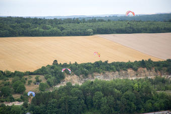 Bird's eye view of Vaucouleurs in the state Meuse, France