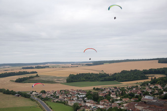 Vaucouleurs in the state Meuse, France seen from above