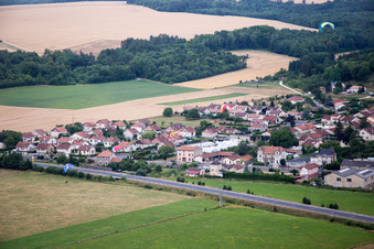 Bird's eye view of Vaucouleurs in the state Meuse, France