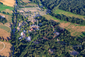 Aerial view of Holiday Park in Haßloch in the state Rhineland-Palatinate, Germany