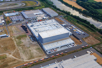 Oblique view of Palatinate Refreshments GmbH in Wörth am Rhein in the state Rhineland-Palatinate, Germany