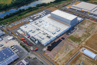 Palatinate Refreshments GmbH in Wörth am Rhein in the state Rhineland-Palatinate, Germany from the drone perspective