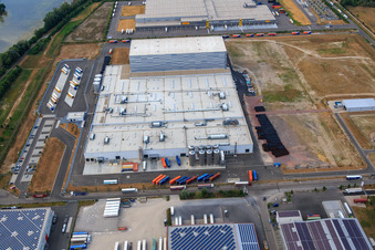 Palatinate Refreshments GmbH in Wörth am Rhein in the state Rhineland-Palatinate, Germany seen from a drone