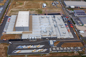 Drone image of Palatinate Refreshments GmbH in Wörth am Rhein in the state Rhineland-Palatinate, Germany