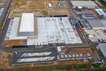 Palatinate Refreshments GmbH in Wörth am Rhein in the state Rhineland-Palatinate, Germany from the drone perspective