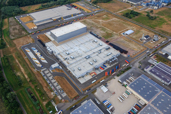 Aerial view of Palatinate Refreshments GmbH in Wörth am Rhein in the state Rhineland-Palatinate, Germany