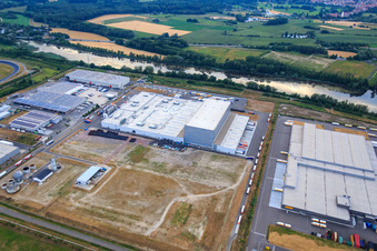 Oblique view of Palatinate Refreshments GmbH in Wörth am Rhein in the state Rhineland-Palatinate, Germany