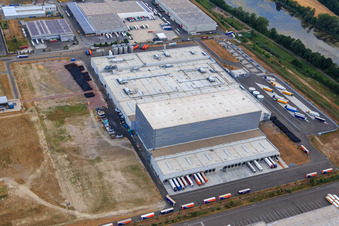 Palatinate Refreshments GmbH in Wörth am Rhein in the state Rhineland-Palatinate, Germany from the plane