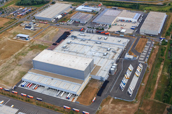 Palatinate Refreshments GmbH in Wörth am Rhein in the state Rhineland-Palatinate, Germany from the drone perspective