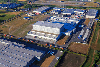 Aerial view of Palatinate Refreshments GmbH in Wörth am Rhein in the state Rhineland-Palatinate, Germany