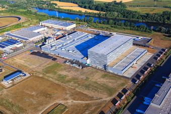 Palatinate Refreshments GmbH in Wörth am Rhein in the state Rhineland-Palatinate, Germany from the plane