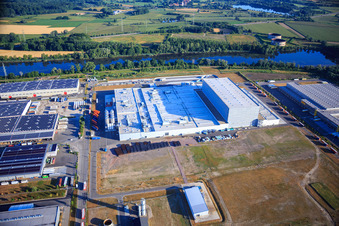 Drone image of Palatinate Refreshments GmbH in Wörth am Rhein in the state Rhineland-Palatinate, Germany
