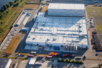 Aerial photograpy of Palatinate Refreshments GmbH in Wörth am Rhein in the state Rhineland-Palatinate, Germany