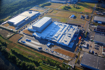 Palatinate Refreshments GmbH in Wörth am Rhein in the state Rhineland-Palatinate, Germany seen from above