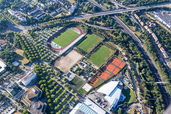 District Südweststadt in Karlsruhe in the state Baden-Wuerttemberg, Germany