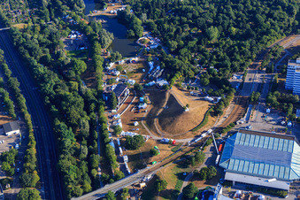 Mount Klotz at The Festival in the Günther Klotz complex in the district Südweststadt in Karlsruhe in the state Baden-Wuerttemberg, Germany