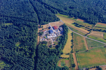 Palatinum landscape and garden design in Hagenbach in the state Rhineland-Palatinate, Germany out of the air