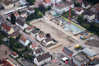 Construction site for City Quarters Building 'Im Stadtkern' in Kandel in the state Rhineland-Palatinate, Germany