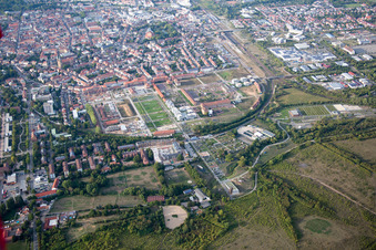 Oblique view of State Garden Show 2015 in Landau in der Pfalz in the state Rhineland-Palatinate, Germany