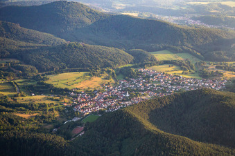 From the northeast in Busenberg in the state Rhineland-Palatinate, Germany