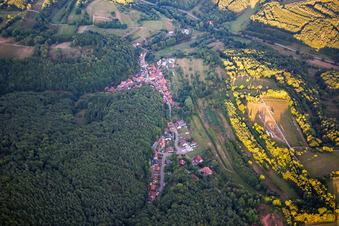 Aerial photograpy of From the northwest in Oberschlettenbach in the state Rhineland-Palatinate, Germany