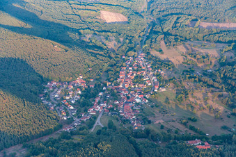 Drone recording of Birkenhördt in the state Rhineland-Palatinate, Germany