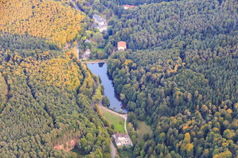 Hotel Pfälzer Wald on the Kurtalstraße and Schwanenweiher in Bad Bergzabern in the state Rhineland-Palatinate, Germany