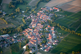 Oblique view of Oberhausen in the state Rhineland-Palatinate, Germany