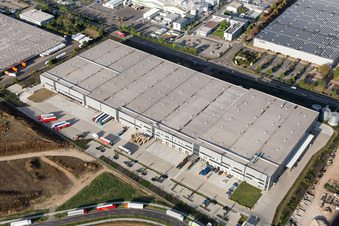 Building and production halls on the premises of ROWE Mineraloelwerk GmbH in Worms in the state Rhineland-Palatinate, Germany