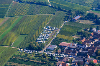 Aerial view of Motorhome parking space Geiger Dierbach in Dierbach in the state Rhineland-Palatinate, Germany