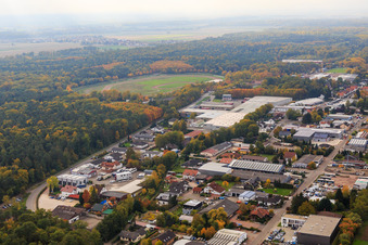 Am Kleinwald industrial area in Herxheim bei Landau in the state Rhineland-Palatinate, Germany