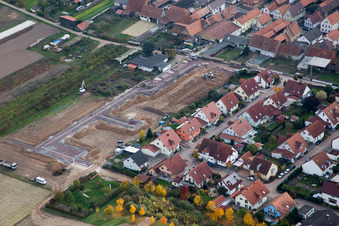 New development area in the nursery in Erlenbach bei Kandel in the state Rhineland-Palatinate, Germany
