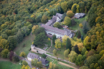 Aerial photograpy of Gœrsdorf in the state Bas-Rhin, France