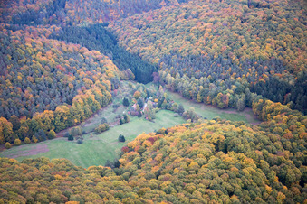 Oblique view of Windstein in the state Bas-Rhin, France
