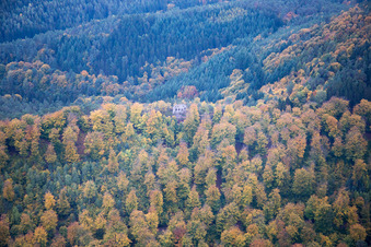 Dambach in the state Bas-Rhin, France from a drone