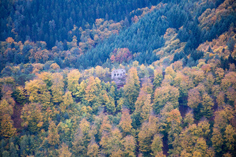Dambach in the state Bas-Rhin, France seen from a drone