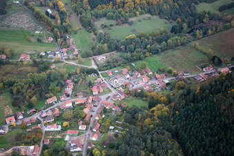 Dambach in the state Bas-Rhin, France from above